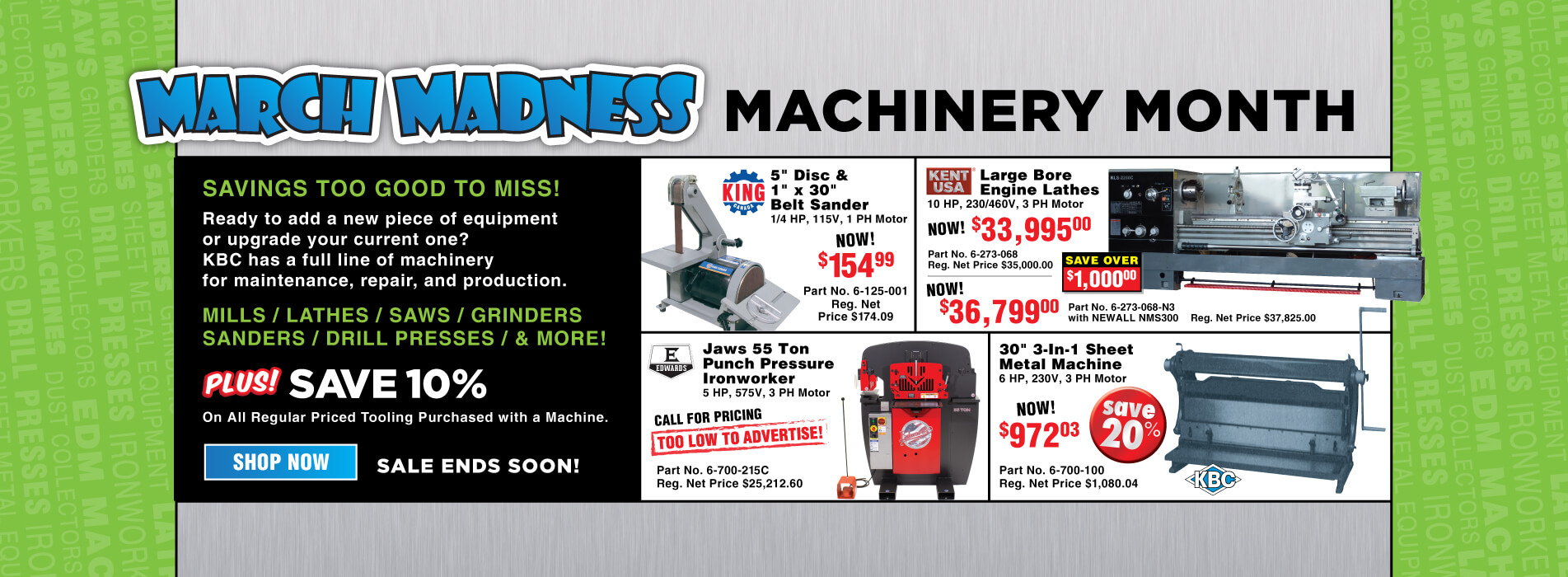 Machinery Madness: Unbeatable Deals on In-Stock Machines! Only this month: Grab your must-have machines at madness sale prices!
