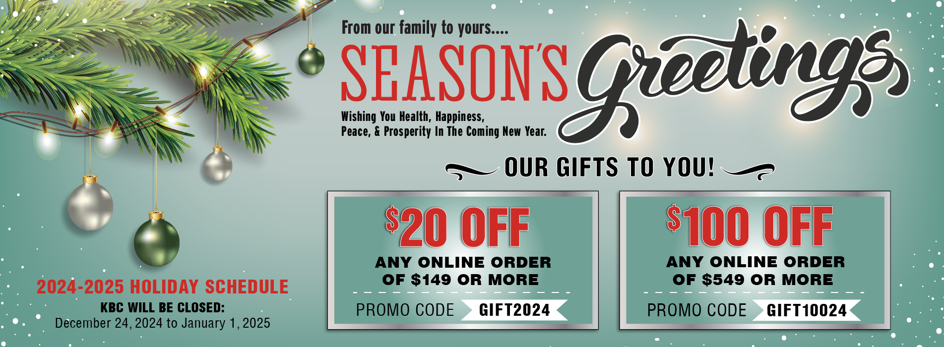 Our gift to you: savings up to $100! 