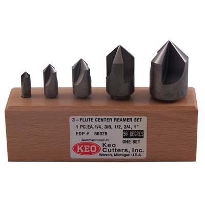 82 DEG 5 PC H/S 3FL CENTER REAMER SET