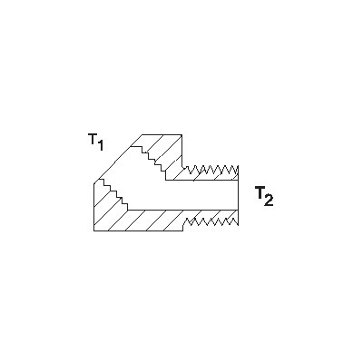 FE-1007 TRICO 45DEG ST. ELBOW FITTING