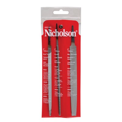 NICHOLSON 3PC 6" FILE PACK SET