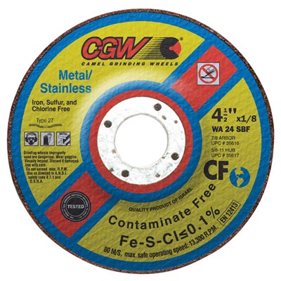 4.1/2X1/8X5/8-11CGW WHTE DEP CNTR WHEEL