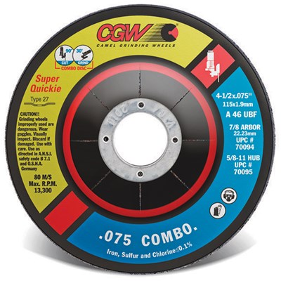 4.1/2X.075X7/8 CGW CUT/GRIND COMBO WHEEL