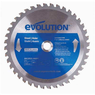 EVOLUTION 7-1/4" STEEL 40T SAW BLADE