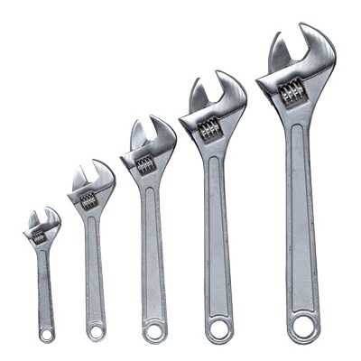 TEKTON 5PC ADJUSTABLE WRENCH SET 6-15