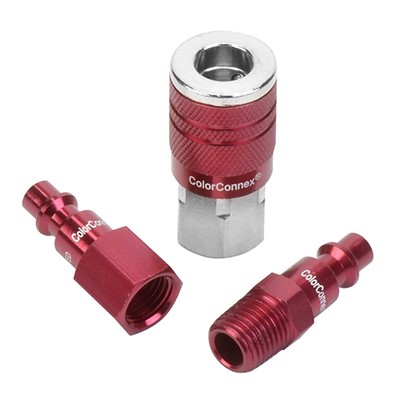 RED COLORCONNEX 3PC IND COUPLER/PLUG KIT