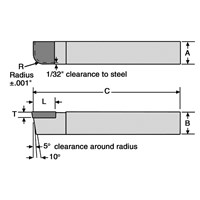 CONVEX C6 1/2 RADIUS TOOLBIT