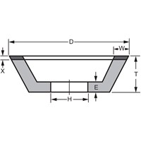 3IN. D11A2 150GRIT DMND FLARNG CUP WHEEL