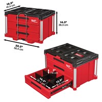 MILWAUKEE PACKOUT 3-DRAWER TOOL BOX