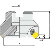 TMX 2IN.INDEXABLE MILLING CUTTER 3/4HOLE