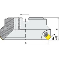 TMX 2.1/2HD INDEX MILLING CUTTER 3/4HOLE