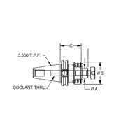 BRINEY CAT40 1X4IN GL SHELL MILL ADPT