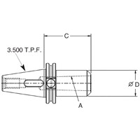 BRINEY CAT50 4MT MORSE TAPER ADAPTER