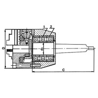 BISON 5IN. 4MT 3-JAW ROTATING CHUCK