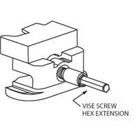 KURT SCREW EXTENSION FOR 6IN.VISE,3/4HEX